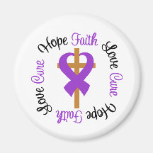 Lupus Faith Hope Love Cross Magnets