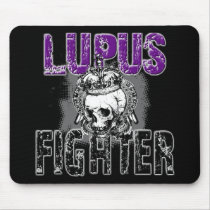 Lupus Fighter with Skull... Black Apparel mousepads