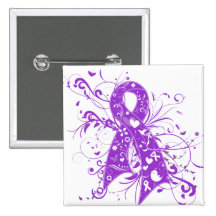 Lupus Floral Swirls Ribbon Pins