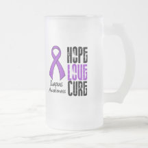 Lupus Hope Love Cure Ribbon Coffee Mugs