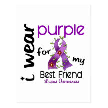 Lupus I WEAR PURPLE FOR MY BEST FRIEND 43 Postcards