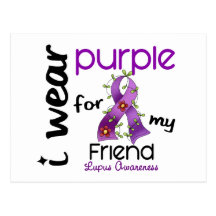 Lupus I WEAR PURPLE FOR MY FRIEND 43 Postcards