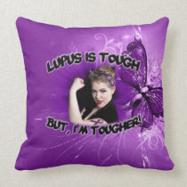 Lupus is Tough... Butterfly Pillow pillows