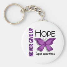 Lupus Never Give Up Hope Butterfly 4.1 Keychains