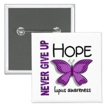 Lupus Never Give Up Hope Butterfly 4.1 Pin