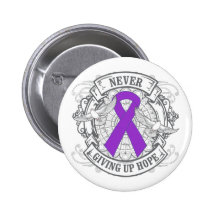 Lupus Never Giving Up Hope Pinback Buttons