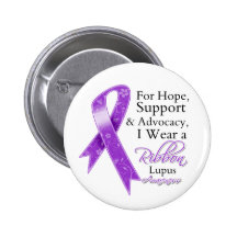 Lupus Support Hope Awareness Pinback Buttons