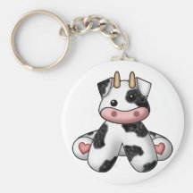 Lura's Stuffed Cow Keychains