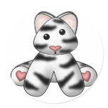Lura's Stuffed White Tiger stickers