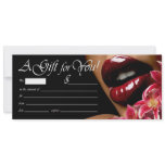 Luscious Lips Beauty Spa Gift Certificate invitations