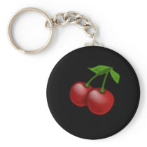 Luscious Retro Cherries Key Chains