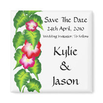 Lush Floral Save The Date Magnet