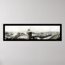 Lusitania End Voyage Photo 1907 Print