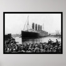 Lusitania Spectators 1907 Poster