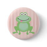 Luttle Green Frog Pinback Button