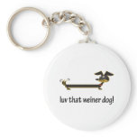 Luv That Weiner Dog Keychains
