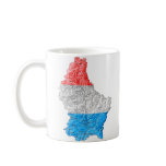 Luxembourg Flag-colour Map Customisable Mug