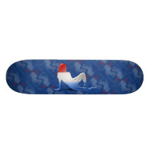 Luxembourgian Girl Silhouette Flag Skate Boards