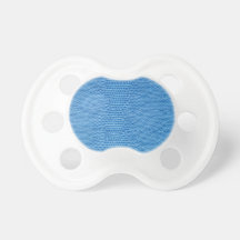 Luxurious blue leather baby pacifiers