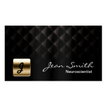 Luxury Black & Gold Neuroscience Business Card