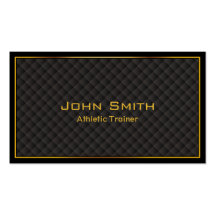 Luxury Gold Border Athletic Trainer Business Card