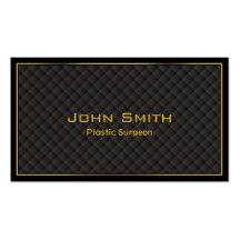 Luxury Gold Border Plastic Surgeon Business Card
