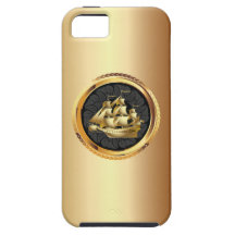 Luxury Gold Sailing Boat iPhone 5 Case