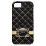 Luxury Gold Striped Diamond Bricks iPhone 5 Case