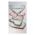 Luxury Platinum Love Coffee Cafe Business Cards