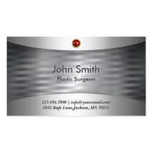 Luxury Steel Plastic Surgeon Business Card