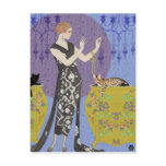 Lydia & Bengal in Yellow and Blue postcards