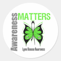Lyme Disease Awareness Matters v2 Round Stickers