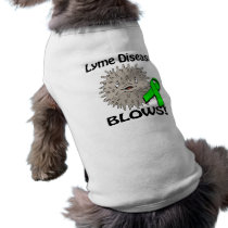 Lyme Disease Blows Awareness Design Dog Tee