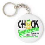 Lyme Disease Chick Interrupted 2 keychains