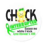 Lyme Disease Chick Interrupted 2 stickers
