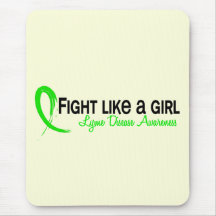 Lyme Disease Fight Like A Girl 6.3 Mouse Pads