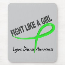 Lyme Disease Fight Like A Girl 7.3 Mouse Pads