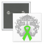 Lyme Disease Fight Like A Girl Fleurish Buttons