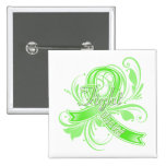 Lyme Disease Fight Like a Girl Flourish Pins