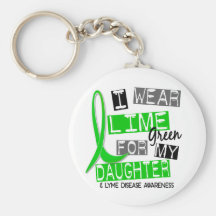 Lyme Disease I Wear Lime Green For My Daughter 37 Keychains