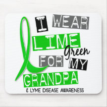 Lyme Disease I Wear Lime Green For My Grandpa 37 Mousemat
