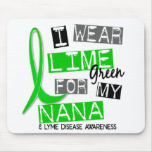 Lyme Disease I Wear Lime Green For My Nana 37 Mousemat