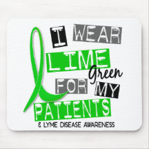 Lyme Disease I Wear Lime Green For My Patients 37 Mousemat