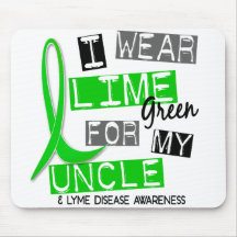 Lyme Disease I Wear Lime Green For My Uncle 37 Mouse Mats