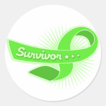 Lyme Disease Survivor Ribbon Round Sticker