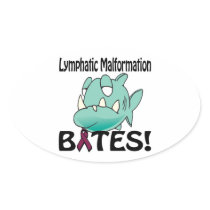 Lymphatic Malformation BITES Oval Stickers
