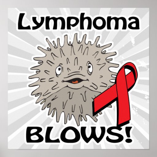 Lymphoma Blows Red Awareness Design Poster