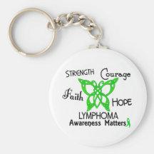 Lymphoma Celtic Butterfly 3 Key Chains