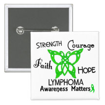 Lymphoma Celtic Butterfly 3 Pinback Buttons