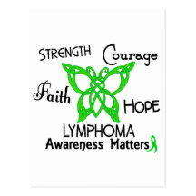 Lymphoma Celtic Butterfly 3 Post Cards
